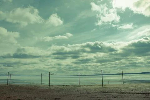 Empty beach outdoor Stock Photos