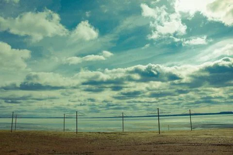 Empty beach outdoor Stock Photos
