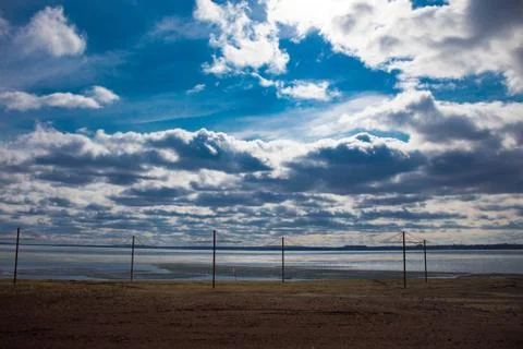 Empty beach outdoor Stock Photos