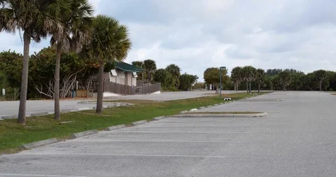 Empty Beach Parking Stock-Footage 127431339