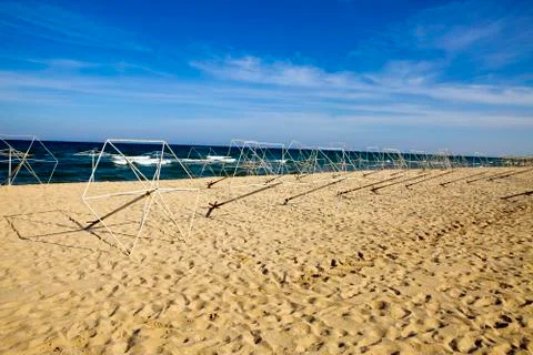 Empty beach Stock Photos