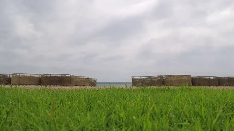 Empty beach resort Stock Footage 74070400