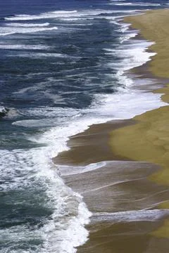 Empty beach seen from above Stock Photos