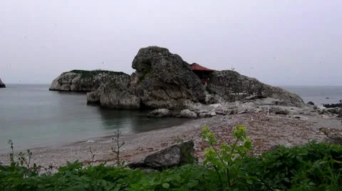 Empty beach, spring Stock Footage 22752656
