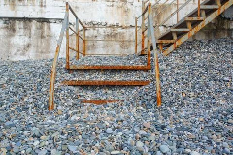 An empty beach in the summer time Stock Photos