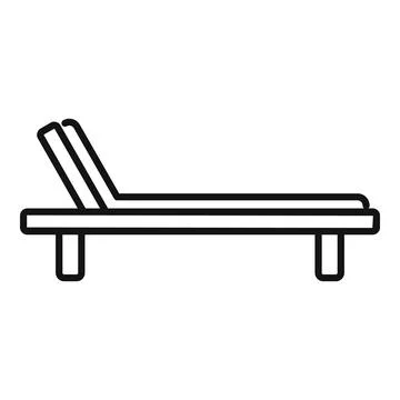 Empty beach sunbed representing summer vacation relaxation Stock Illustration