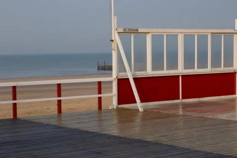 Empty beach terrace Fotos Stock