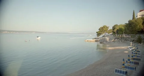 Empty beach vacation holiday dalmatia Vidéo 141745456