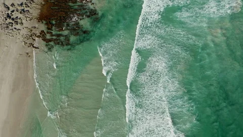 Empty beach with waves in Australia Stock Footage 242013190