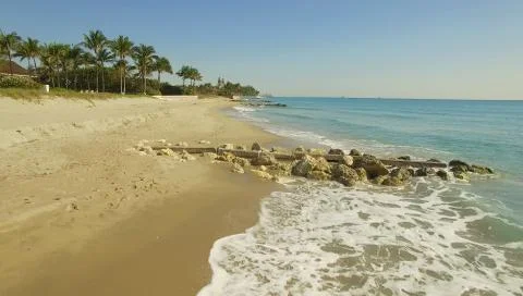 Empty beach in West Palm Beach, Fl Foto stock