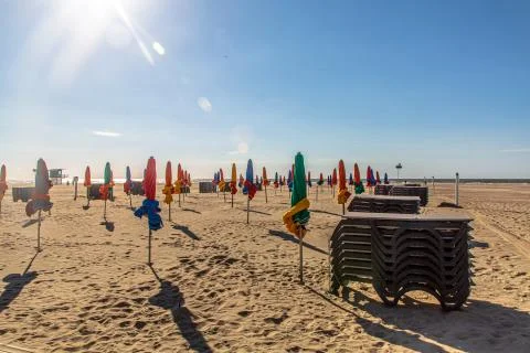 Empty beach without people on the beach Stock Photos
