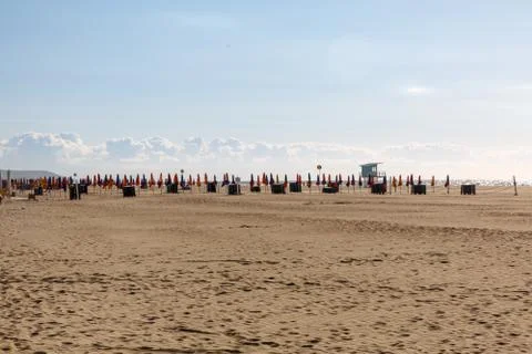 Empty beach without people on the beach Stock Photos