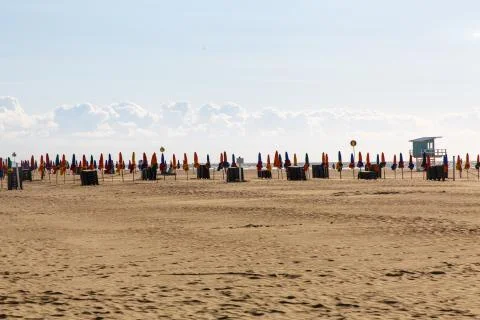 Empty beach without people on the beach Stock Photos