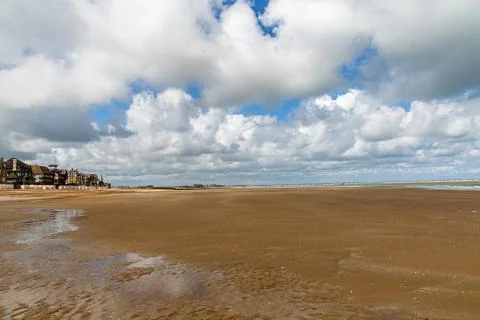 Empty beach without people on the beach Stock Photos