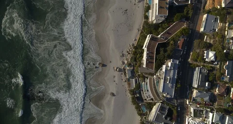 Empty Beaches of Clifton in Cape Town Covid-19 Lockdown 6K Video stock 128471531