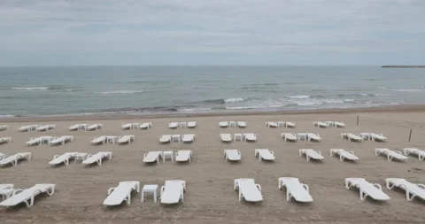 Empty beaches during lockdown because of COVID-19 ( Coronavirus ) Stock Footage 132631264
