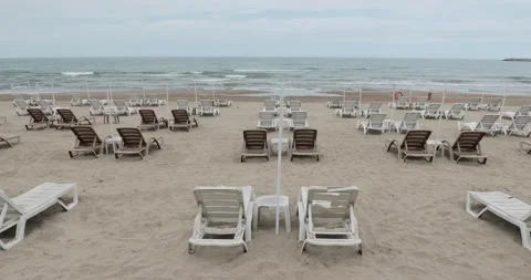 Empty beaches during lockdown because of COVID-19 ( Coronavirus ) in Istanbul Stock Footage 132631821