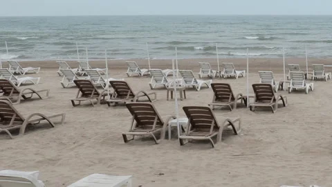 Empty beaches during lockdown because of COVID-19 ( Coronavirus ) in Istanbul Stock Footage 132632109