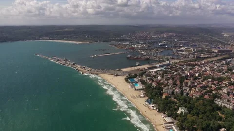 Empty beaches, few people, no tourists. Quarantine, pandemic and closed borders. Stock Footage 136976858