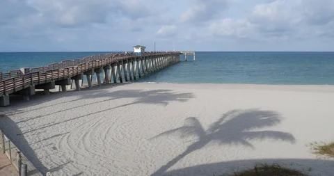 Empty Beaches in Florida during Pandemic Stock Footage 127432025