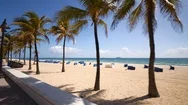 Empty Beaches Fort Lauderdale Government Ordered Shut Down Stop Spread Corona Stock Footage