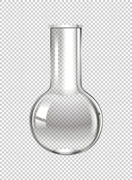 Empty beaker on transparent background Stock Illustration