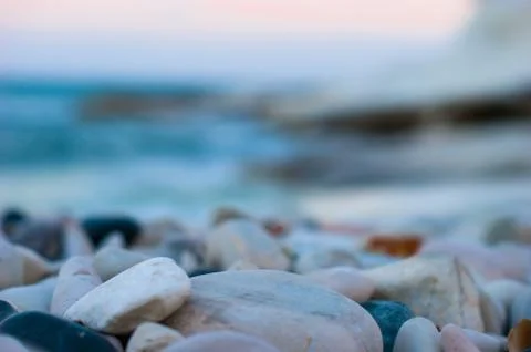 Empty beautiful stone beach Фото