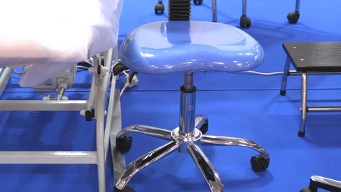 Empty bed and privacy screen on examination room in hospital ward Stock Footage 89922774