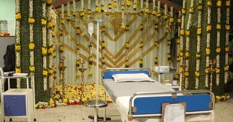 Empty bed in hospital Stock Footage 83745194