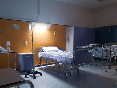 Empty bed in a hospital Foto stock