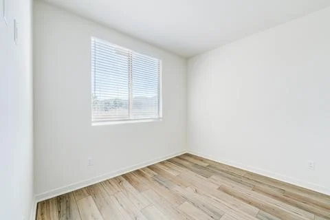 Empty bedroom and wall Stock Photos