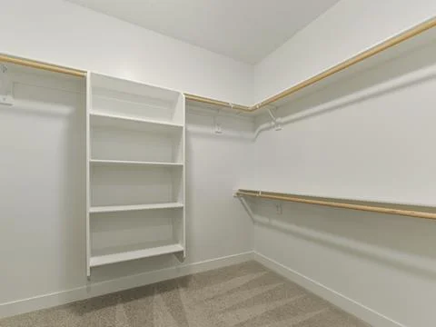 Empty bedroom closet Stock Photos