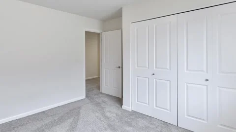Empty bedroom interior Video stock 305224393