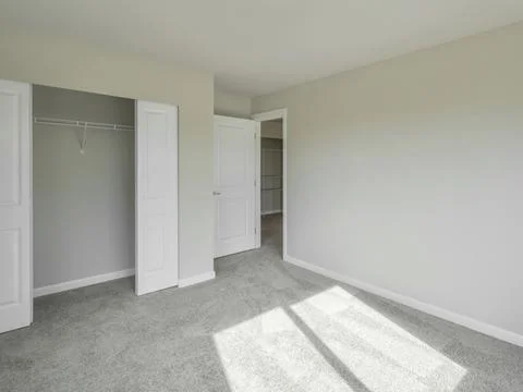 Empty bedroom interior Stock Photos