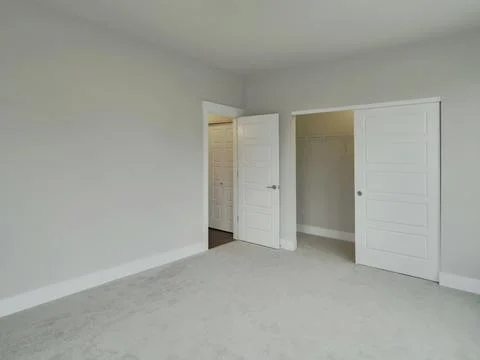 Empty bedroom interior Stock Photos