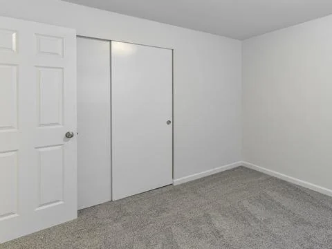 Empty bedroom interior Stock Photos