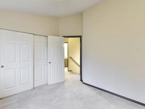 Empty bedroom interior Stock Photos