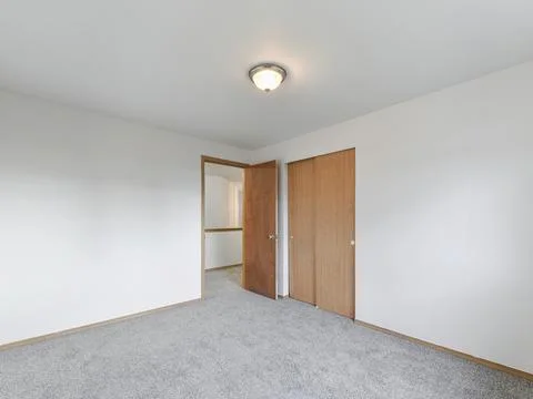 Empty bedroom interior Stock Photos