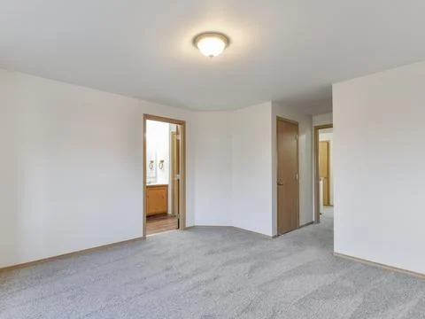 Empty bedroom interior Stock Photos