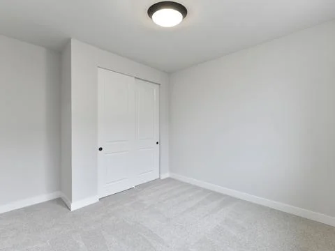 Empty bedroom interior Stock Photos