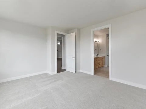 Empty bedroom interior Stock Photos
