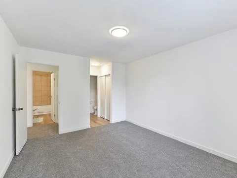 Empty bedroom interior Stock Photos