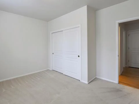 Empty bedroom interior Stock Photos