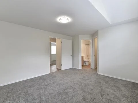 Empty bedroom interior Stock Photos