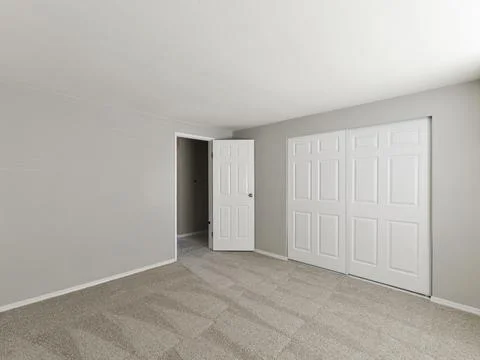 Empty bedroom interior Stock Photos