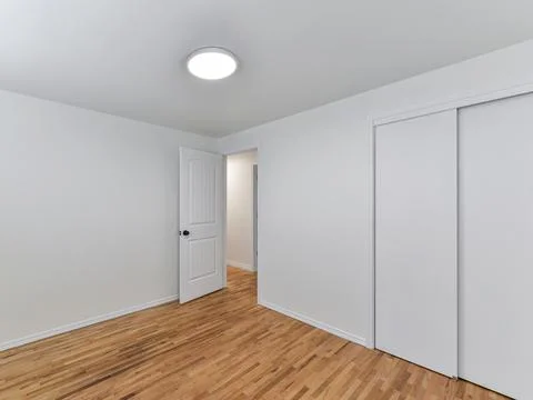 Empty bedroom interior Stock Photos