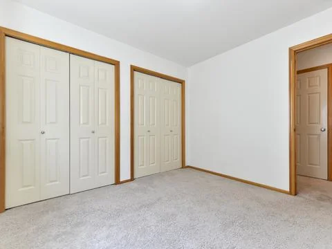Empty bedroom interior Stock Photos