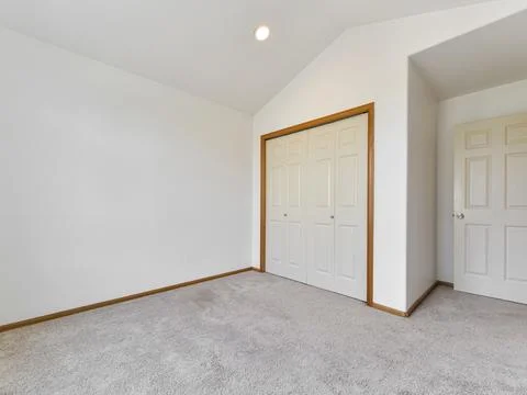 Empty bedroom interior Stock Photos