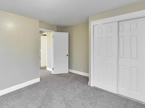 Empty bedroom interior Stock Photos