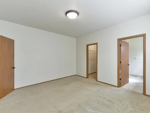 Empty bedroom interior Stock Photos